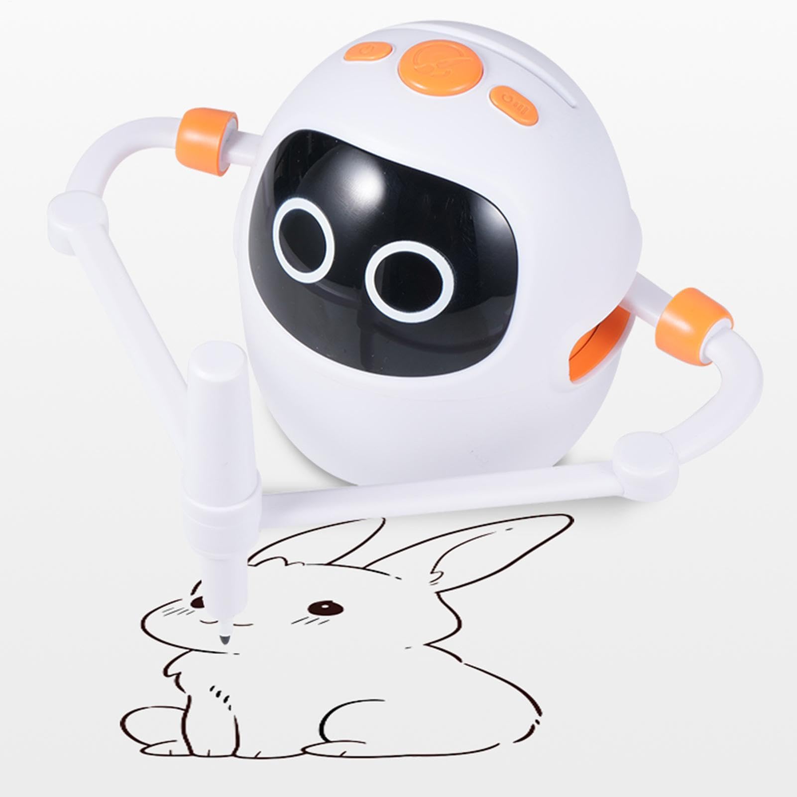 Robot do rysowania dla dzieci Interaktywna Zabawka Edukacyjna | Robot Malarski z 100 Kartami i 5 Pisakami Dla domu szkoły klasy pokoju zabaw przyjęć dzieci w wieku 3-12 lat chłopców i