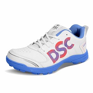 DSC Beamer X Cricket Shoes for Mens (Light Weight | Economical | Durable) Pastel Blue 5 UK