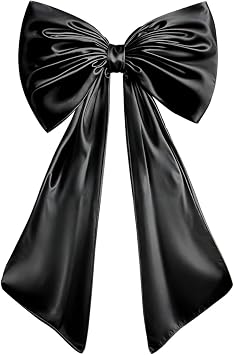 Large Bow Decor for Room, Large Black Bow Birthday Party Backdrop, Wall and Door Decorations for Birthday, Wedding, Bridal Shower, Coquette Theme Black