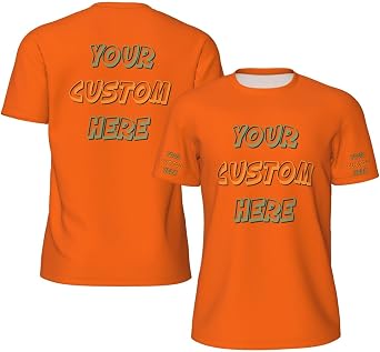 Custom T Shirts for Men Custom Shirts Personalized Mens T-Shirts with Logo Text Image