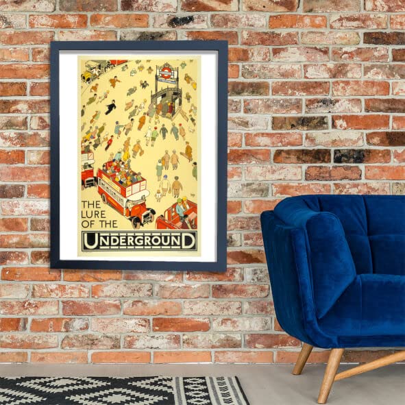 Affiche de voyage Underground encadrée format moyen poster mural Archival Mat - 2