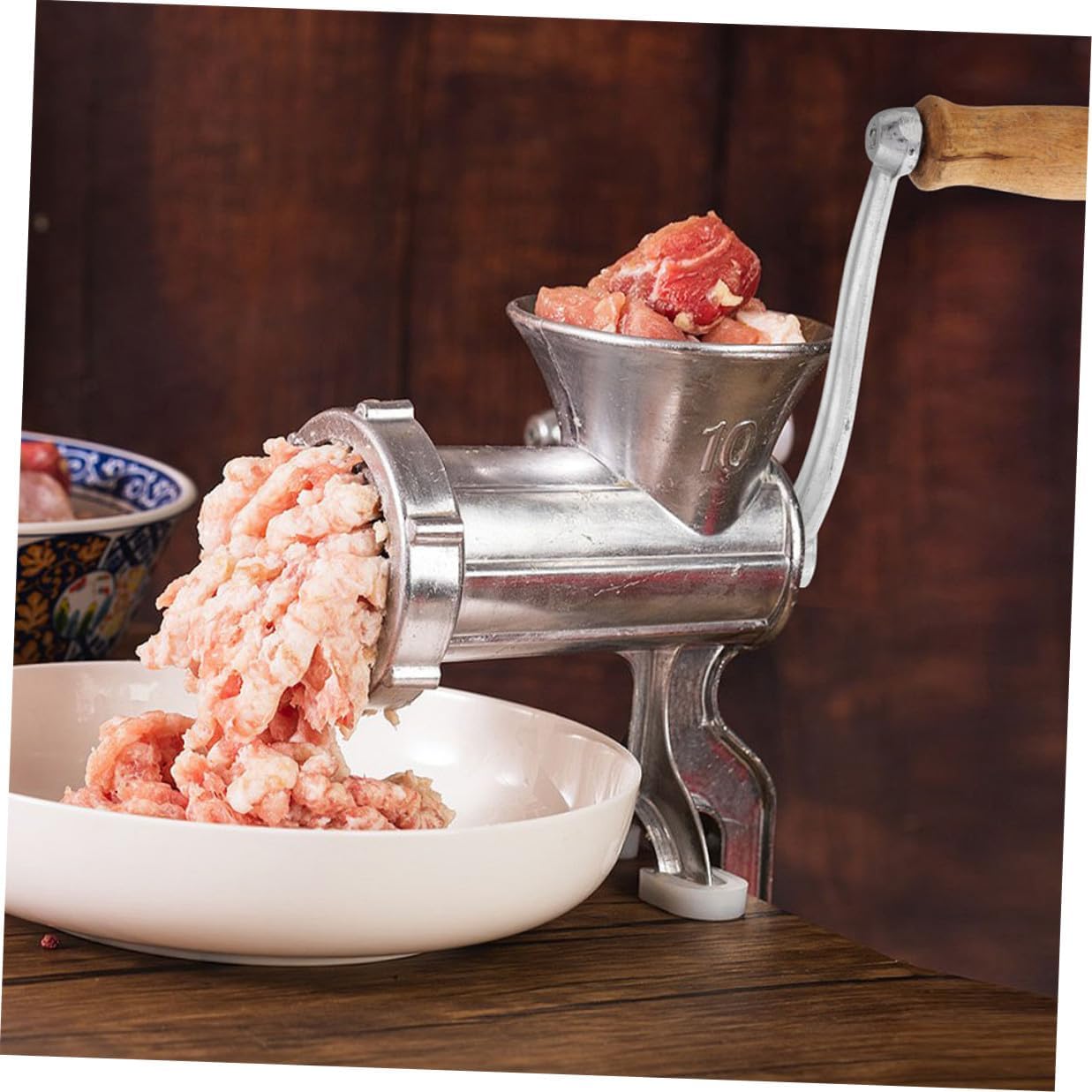 Manual Meat Grinder Handle for Home Use Heavy Duty Hand Crank Mincer Tool Compatible with Countertop Meat Grinders 2pcs Replacement