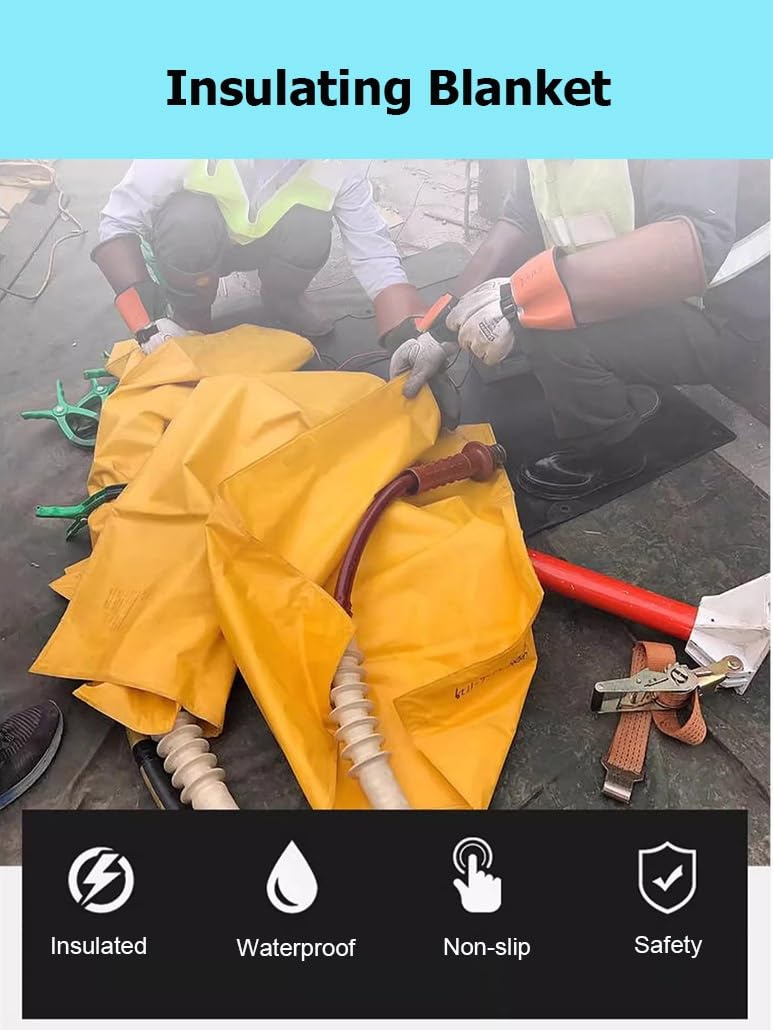 Mantas eléctricas Ilat, Almohadillas calefactoras eléctricas portátiles Ilat de 0,4/10 KV con 4 Pinzas de distribución de energía, aptas para Cuartos eléctricos, Mantas eléctricas de Alta re