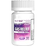 HealthA2Z Gas Relief Simethicone 250mg | Fast Gas Relief | Relieve Symptoms Naturally (50 Softgels (Pack of 1))