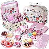 juego de te princesas disney Juguete Princess Tea Time: las niñas usan esta simulación realista para jugar al postre en la fiesta del té, útil para desarrollar la coordinación mano-ojo y habilidades de socialización
