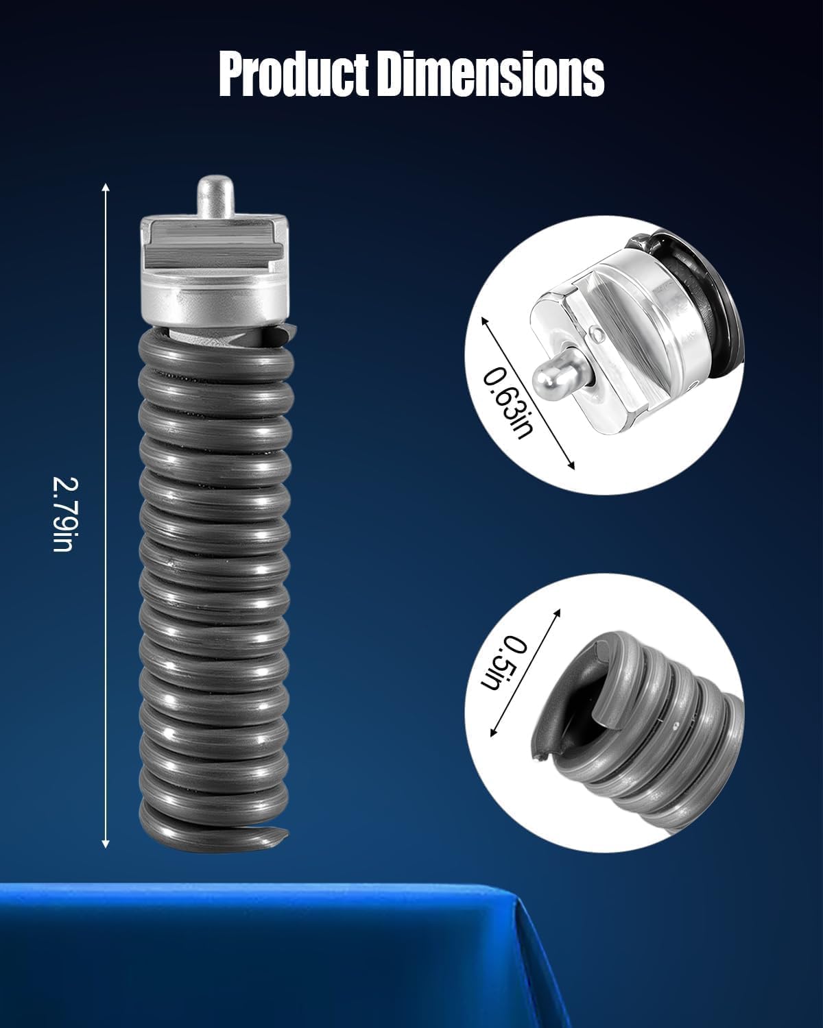 91042 Cable Repair Coupling Compatible with Rid-gid K-380 K-400 K-3800 Drain Cleaner Fittings, 1/2Inch IW Sewer Drain Snake Cable Repair End Connector