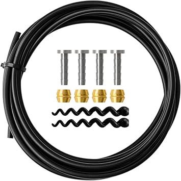 3.0 Meter Bicycle Hydraulic Brake line with Olive Connector Insert, Brake Hose Hydraulic disc Brake Hose Repair kit with Olive Connector Inserts Accessories BH90
