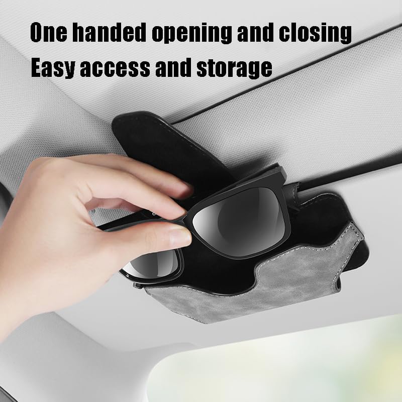 Car Glasses Frames for Infiniti QX60 SUV 7 Seats 2014-2024, Glasses Holders Sun Visor Glasses Clamp Sunglasses Holder Glasses Clip Visor Accessories,B