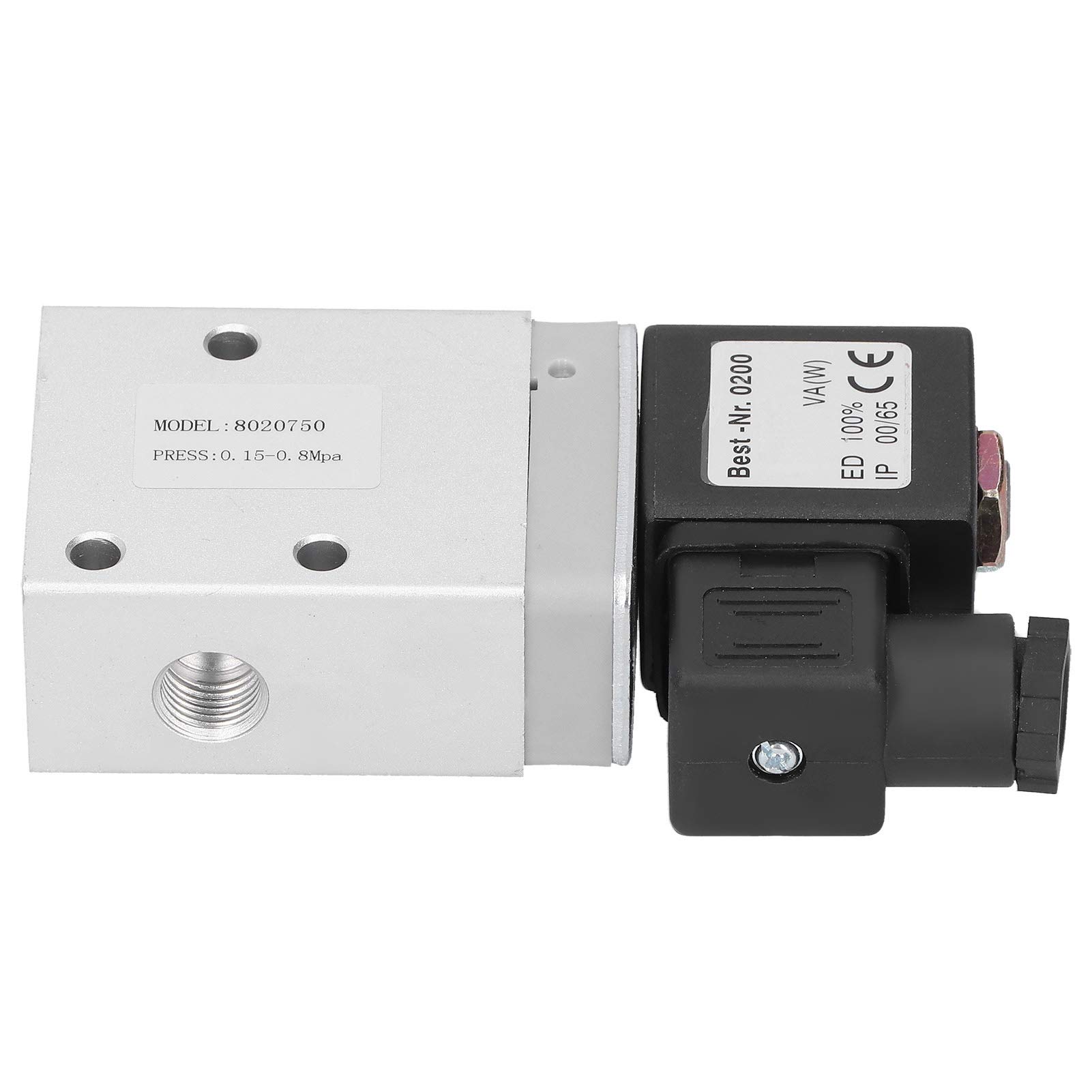 Électrovanne électrique 2 positions 3 voies de 6 mm pour réseau d'air comprimé industriel