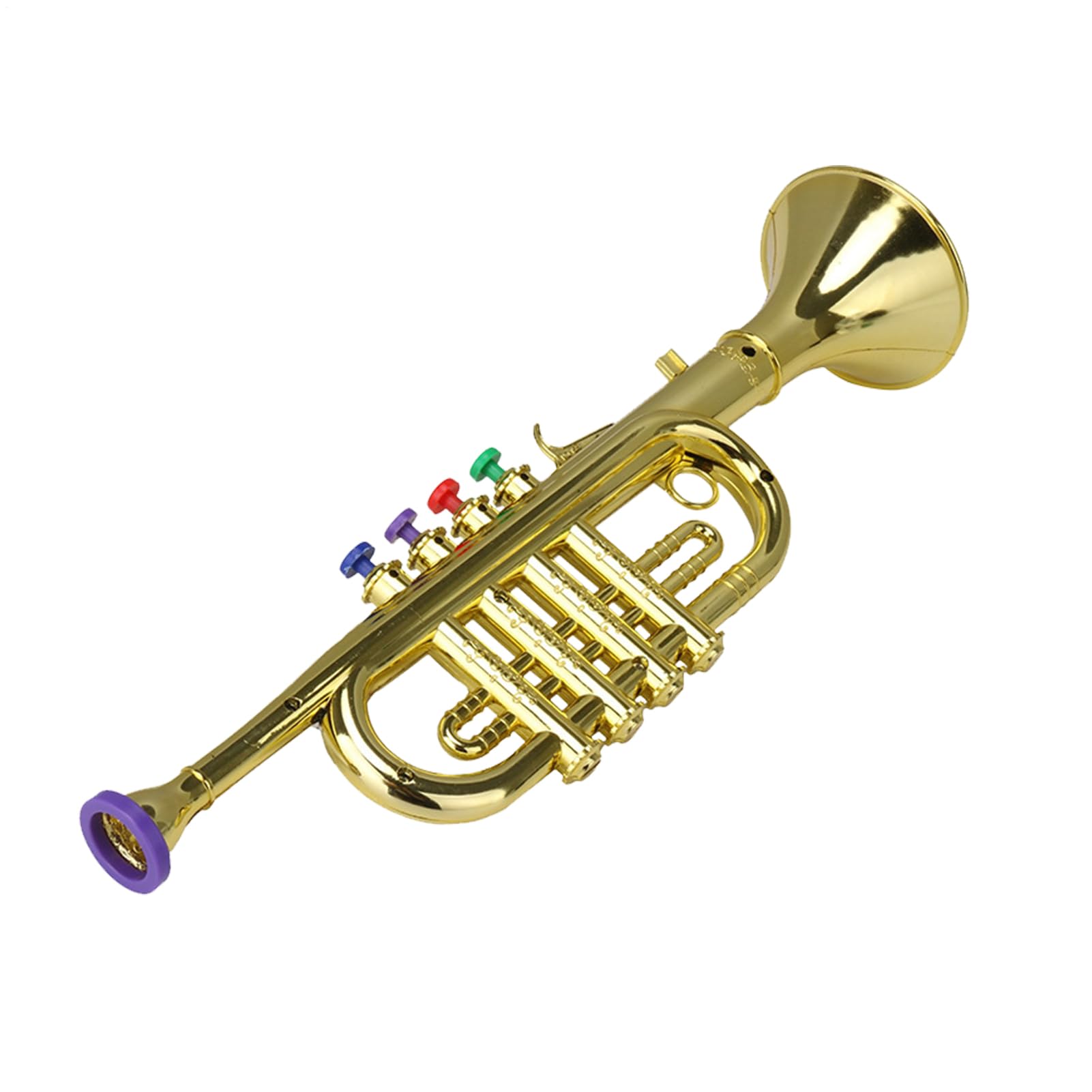Toy Trumpet - Four Tone Musical Horn Instrument, Lightweight Simulation Performance Prop, Kids Creative Sound Learning Accessory, Durable plastlc Wind Toy | for Boys Girls Birthday Gifting