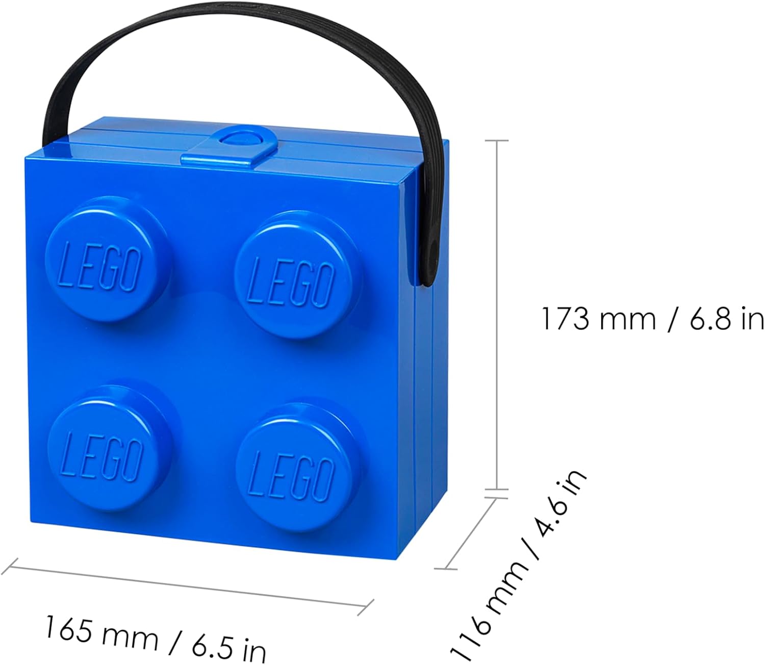 Lego 40240602 Lunchbox with Handle, Bright Blue