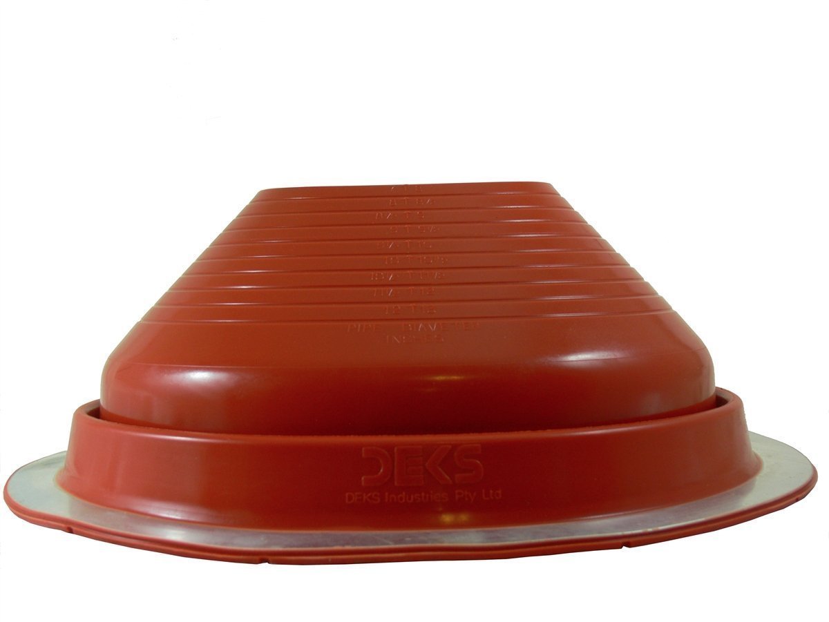 DEKSDekTite DF203RE 1/4-inch to 5-inch Round Silicone Red Roof Boot (1-Pack)