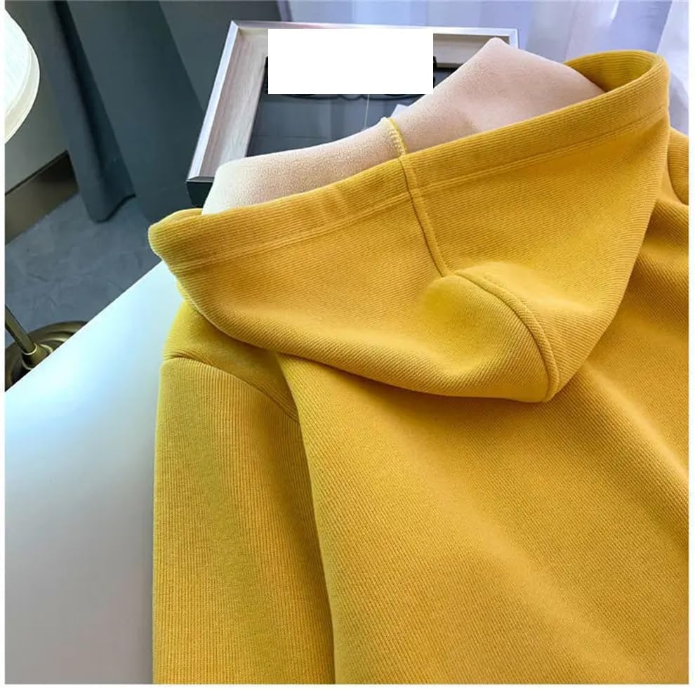 YTR6TW Women Winter Oversize Zipper Jacket Women Harajuku Hooded Sweatshirts Female Casual Warm Fleece Jacket Tops