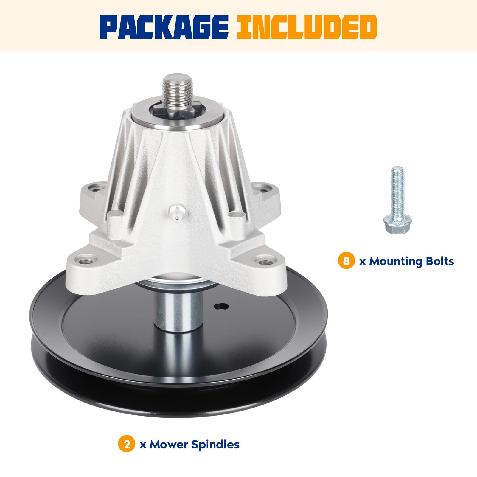 AEagle Polea de eje de cubierta de cortacésped para MTD Cub Cadet de 46 pulgadas XT1-LT46 XT2-LX46 KH KW FAB cortacésped 918-06977A 918-06977, paquete de 2