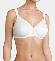 Vista 2 de Triumph Brasier reductor cómodo para mujer, brasier de cobertura completa premium con varilla, disponible en tallas grandes, Blanco