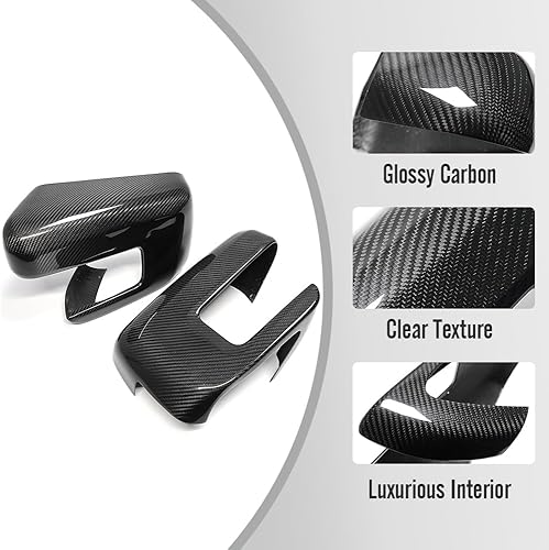 Miniatura 7 de Cubierta seca de fibra de carbono para espejo lateral Ford F150 F-150 Raptor R Shelby Lariat Platinum 2021 2022 2023 2024, revestimiento de espejo