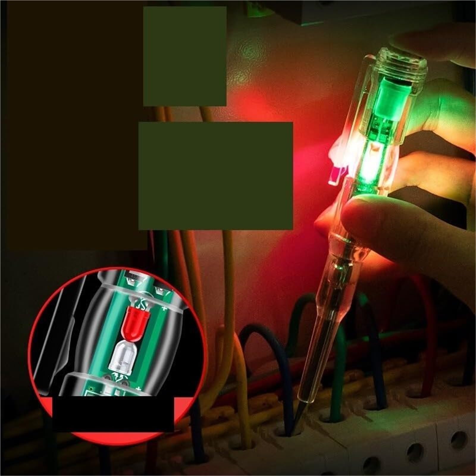 Medidor de voltaje, Probador Inductivo De Electricista 50 Uds. Para Uso Doméstico Detecta Circuito Abierto, Cables Neutros/vivos Y Continuidad Alto Brillo