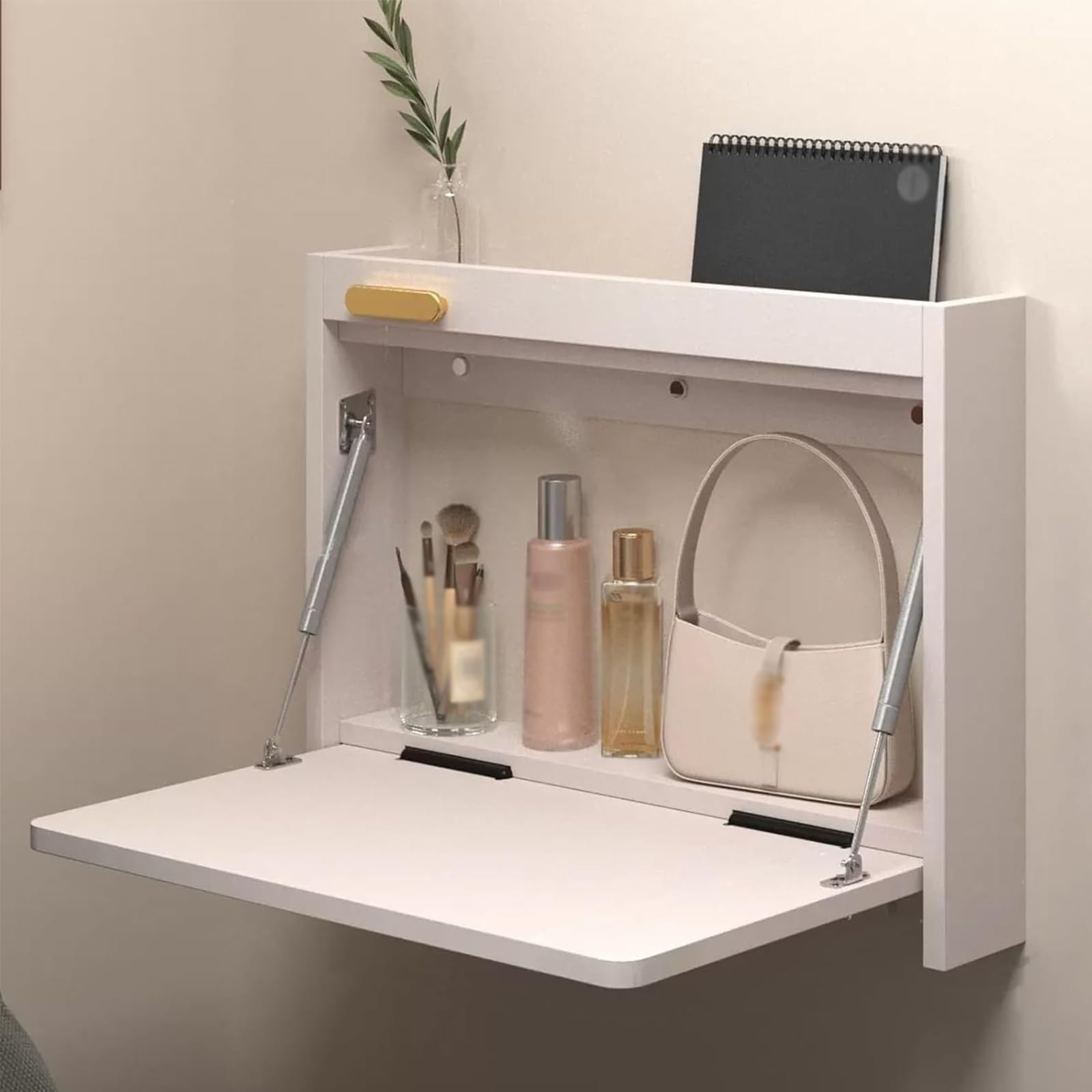 asdchZen Compact Wall-Mounted Floating Folding Makeup Table For Home, Office, Workshop & Garage, Space-Saving Design,C-56cm/22in