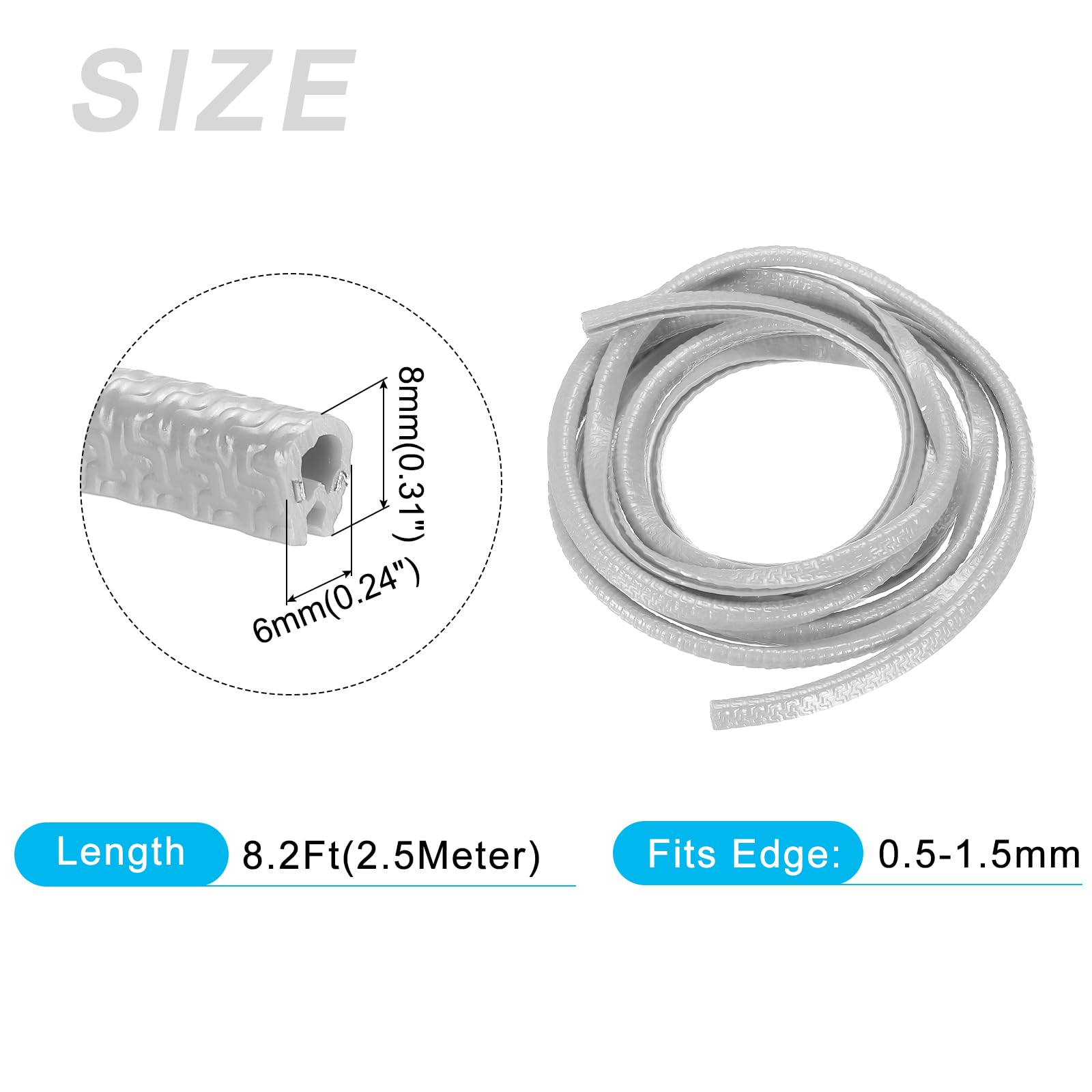 METALLIXITY Edge Trim (Fits 1/64"-1/16" Edge 8.2Ft/2.5Meter Length) - Image 2