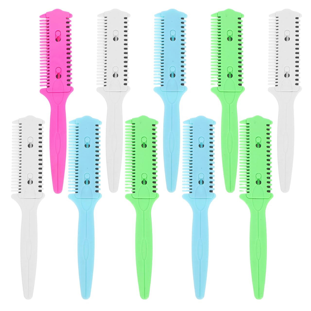 Amazon | FRCOLOR ヘアカットコーム 10個セット 7インチ 両面刃付き