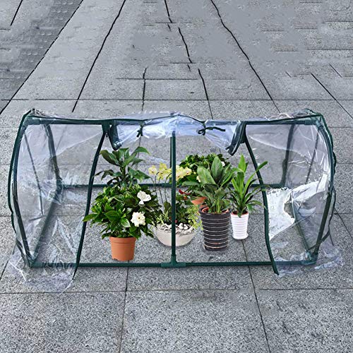 QWERTOUY Mini Transparent Cover Multi-meat Shed Small Greenhouse Flower Stand Flower House Insulation Shed Greenhouse Rain Awning