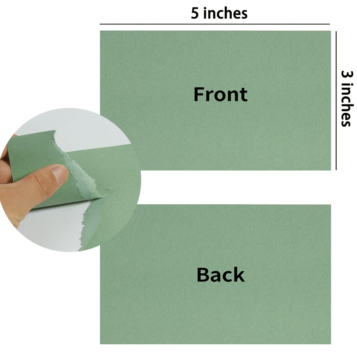 100 Pack SageGreen Cardstock Blank Heavy Cards Stock