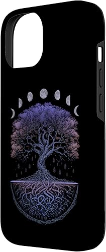 Miniatura 5 de Funda para iPhone 11 Pro Max Yggdrasil nórdico árbol de la vida vikinga fases de la luna