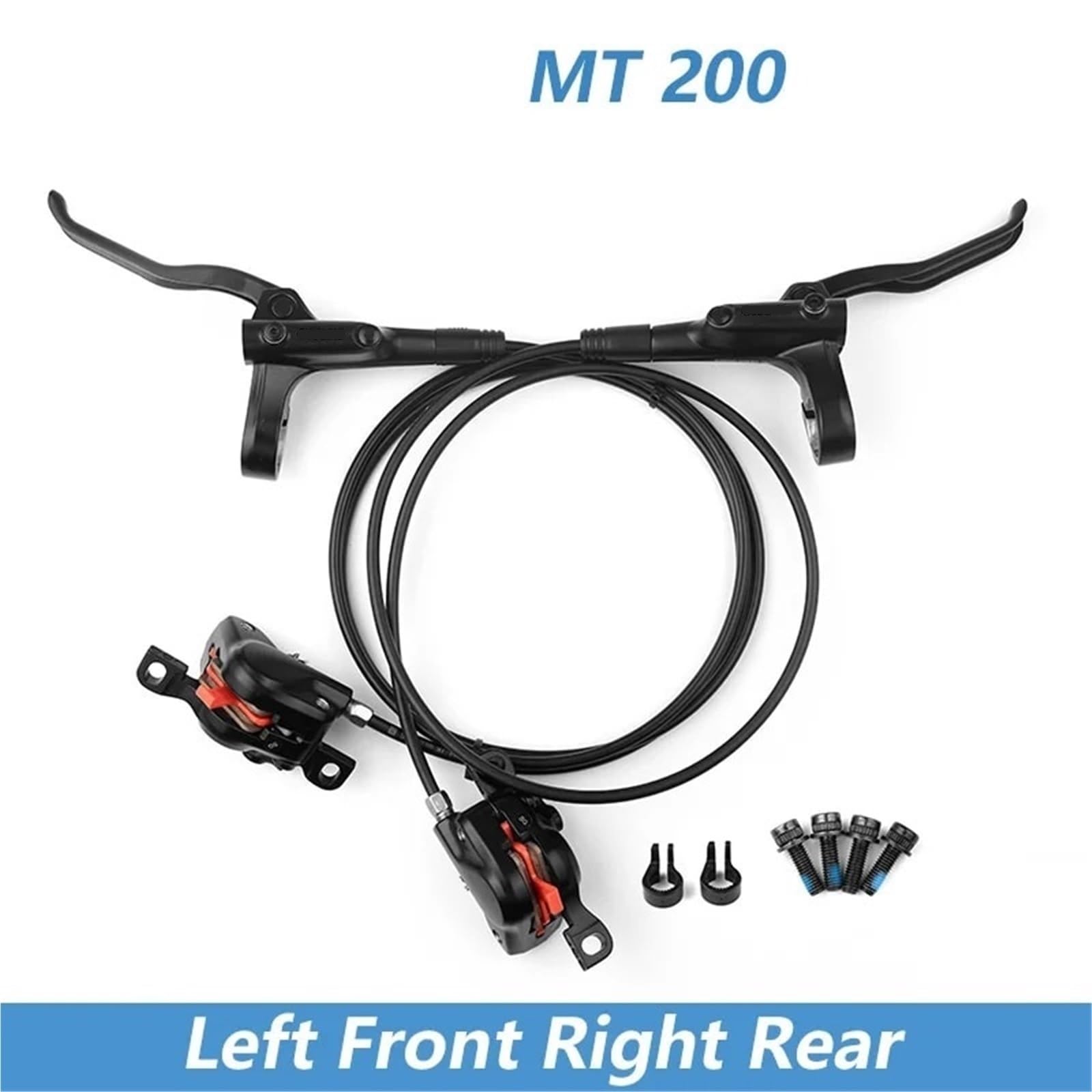 Ajuste para Shimano Freno de Disco hidráulico MT200 BR BL Freno hidráulico 160mm rotores Pinza de Bicicleta Piezas de Ciclismo(MT200 Without Rotor)