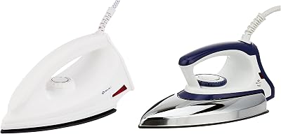 Majesty DX 11 1000-Watt Dry Iron (Blue/White) & Majesty DX 6 1000-Watt Dry Iron (White) Combo