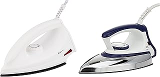 Bajaj Majesty DX 11 1000-Watt Dry Iron (Blue/White) & Majesty DX 6 1000-Watt Dry Iron (White) Combo