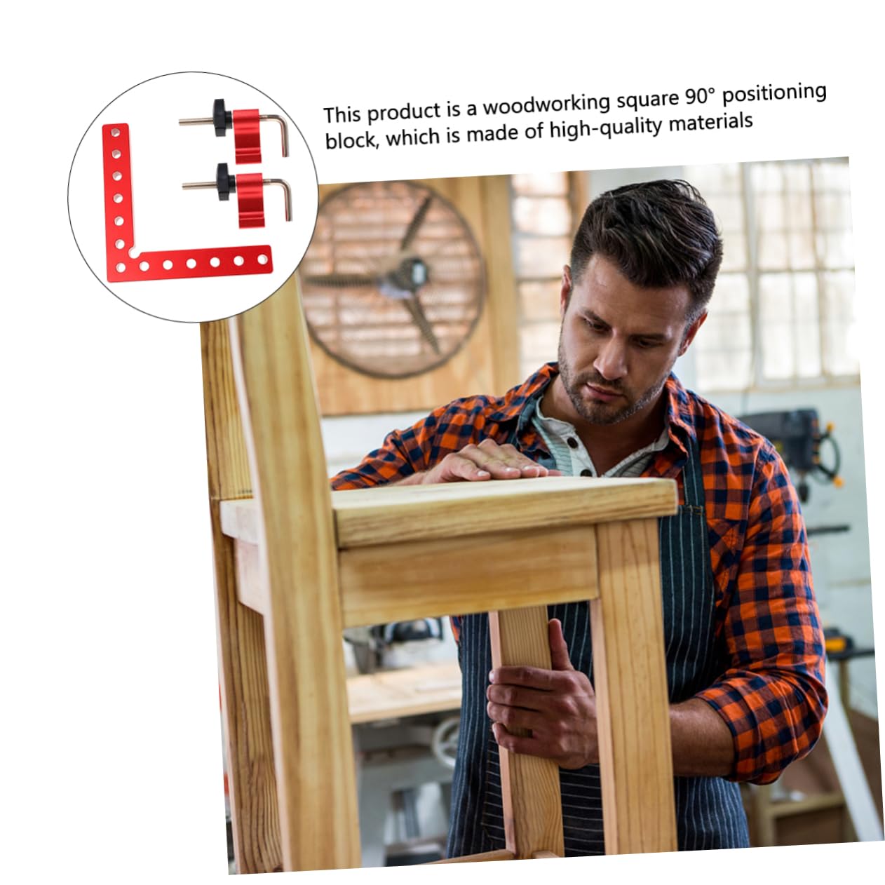 LALAFINA Aluminum Alloy 90 Degree Carpentry Square Ruler Corner Clamp for Woodworking