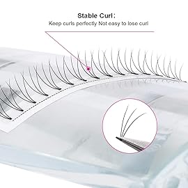 Volume Lash Extensions 3D to 20D Premade Fans Eyelash Extensions Pointy Base Premade Lash Extensions Fans 0.05 0.07 0.10 8-20mm Available Premade Lash Fans Thin Base (3D-0.10-D, 8-14)