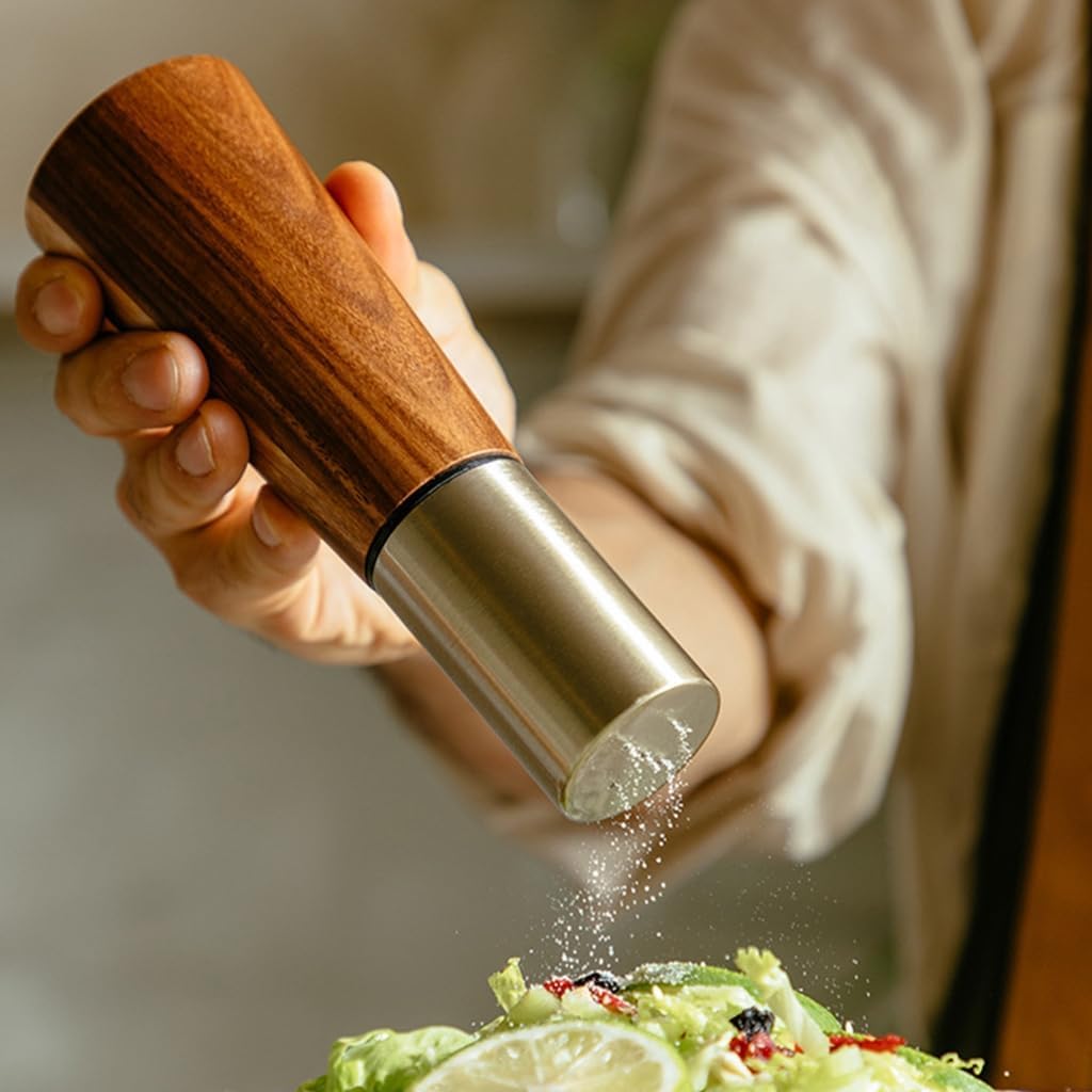 Convenient Kitchen Seasoning Gadget Coarse Salt and Pepper Mill with Base Stand