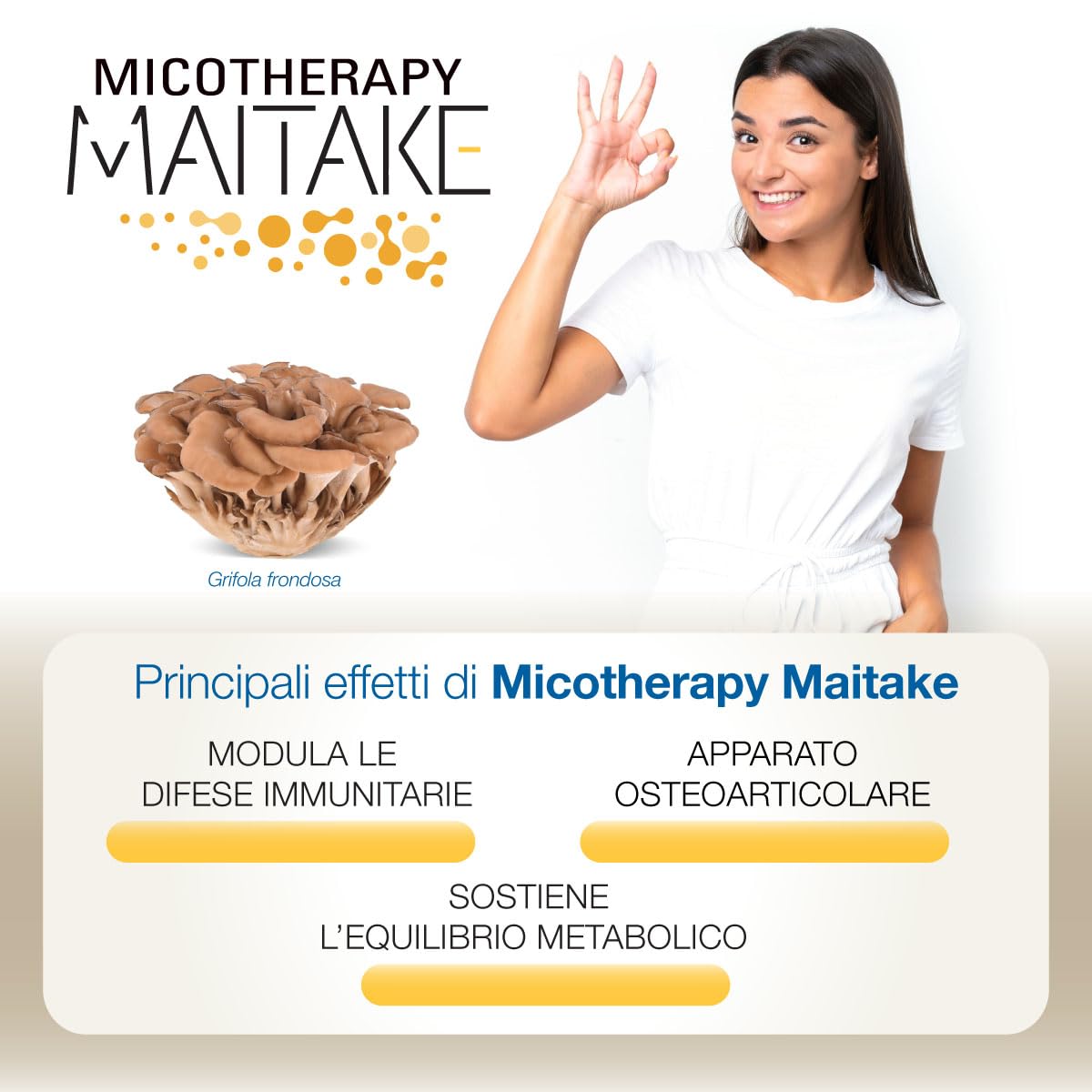 AVD REFORM | Micotherapy Maitake – Integratore a base di Maitake (Grifola frondosa) in capsule vegetali – Ideale per l’integrazione quotidiana – 90 capsule - Prodotto in Italia