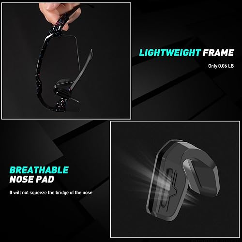 Miniatura 5 de SCVCN Gafas de ciclismo fotocromáticas para hombres y mujeres, UV400, gafas deportivas para jóvenes, para correr, béisbol, golf