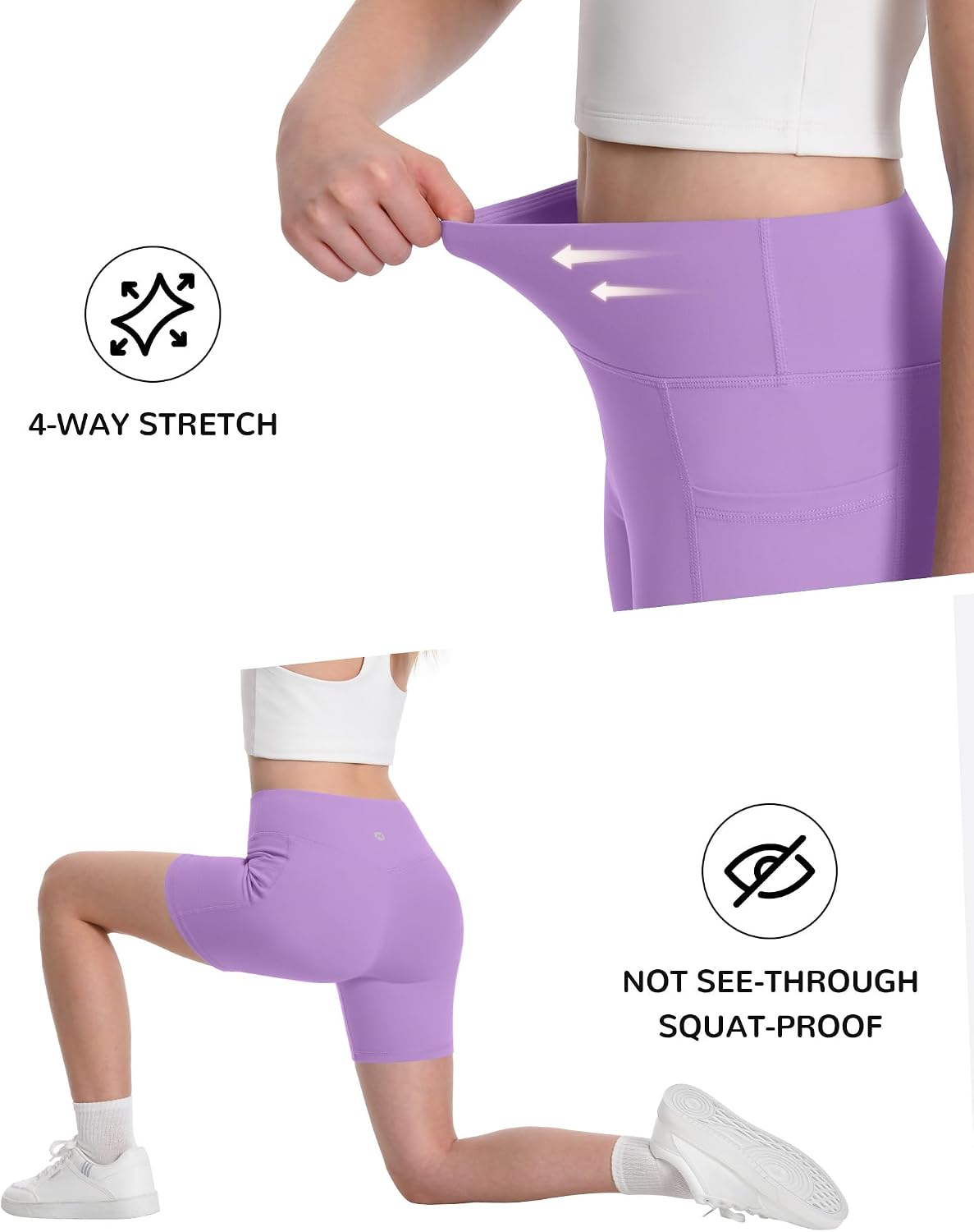 Moozava Girls Volleyball Shorts 4"/5" High Waisted Youth Spandex Biker Shorts Kids Compression Dance Athletic Shorts Pockets