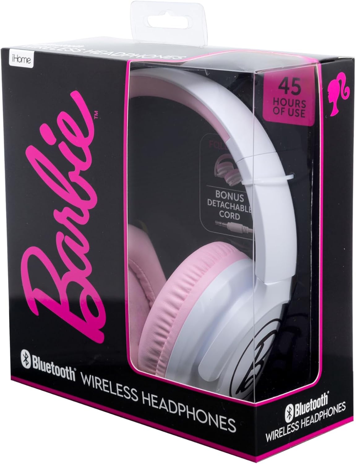 eKids Barbie Wireless Headphones with Microphone, Bluetooth Headphones Include Aux Cord, Earphones for School, Home, or Travel - Image 6
