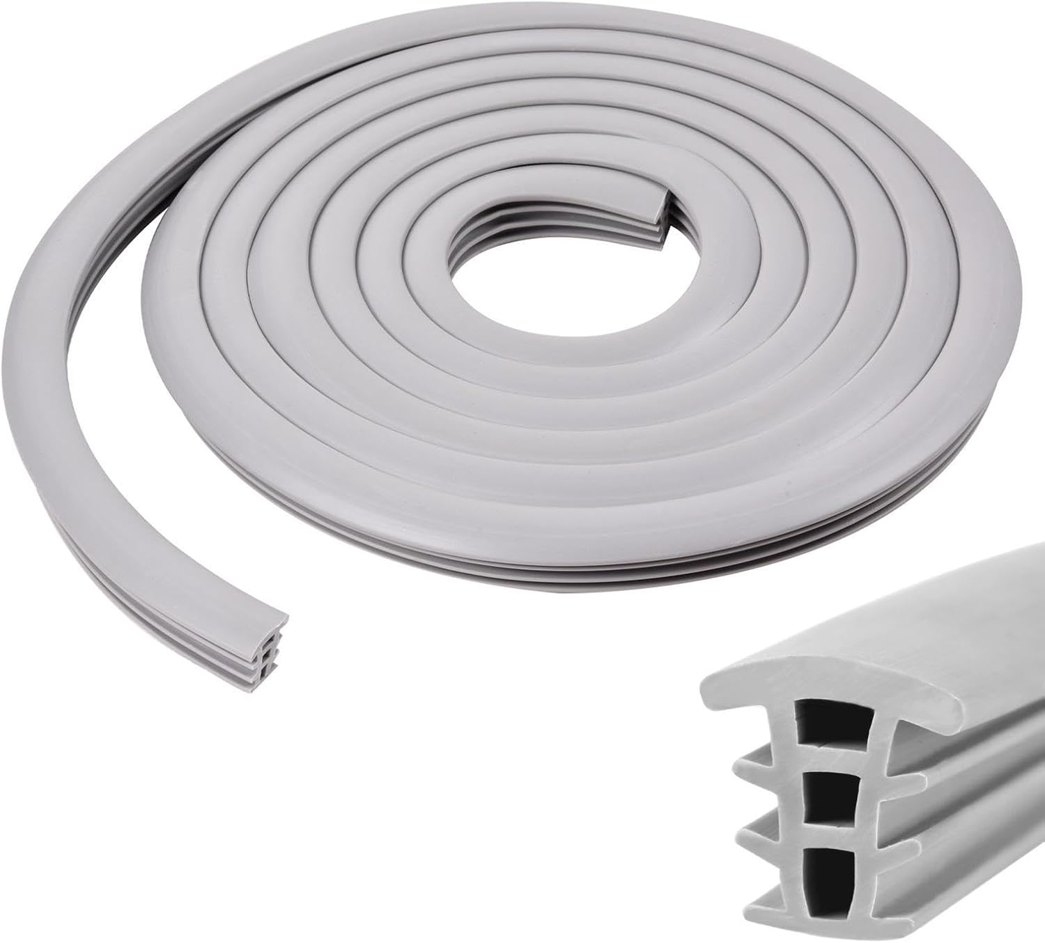 Flexible EPDM Rubber Strip Concrete Expansion Joint Filler (100 ft Long,1/2 inch Wide) Driveway and Sidewalks Crack Filler, Weather and Aging Resistant-for Concrete Crack Repair Replacement