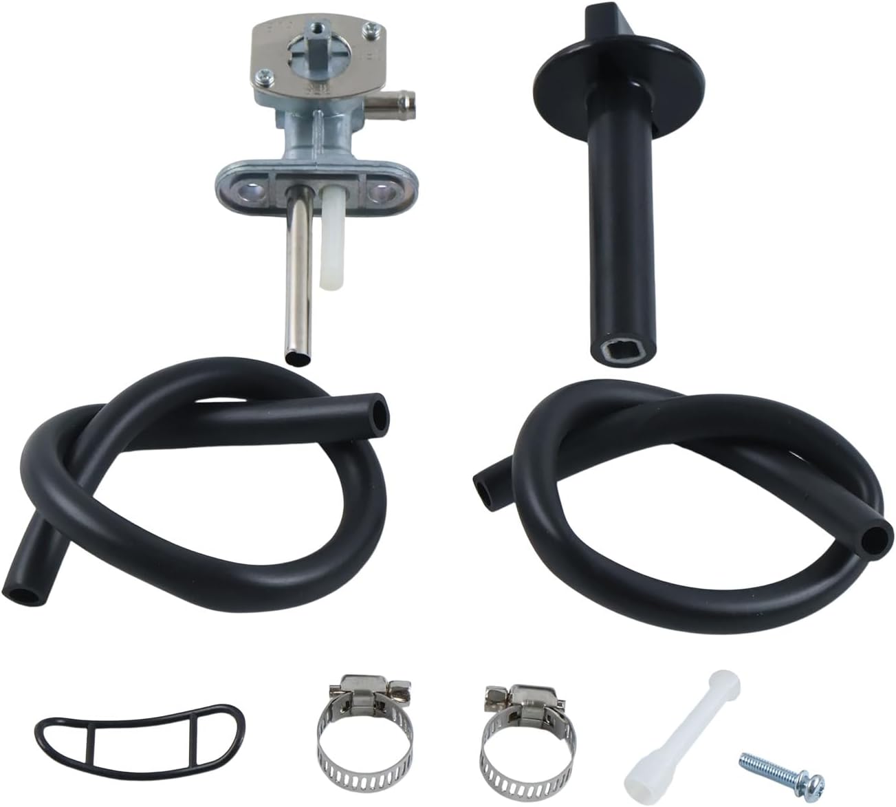 Fuel Valve Petcock & Lever 5GH-24500-10-00 Compatible with Yamaha Kodiak 400 YFM400FA YFM450FA 4x4 2000-2006