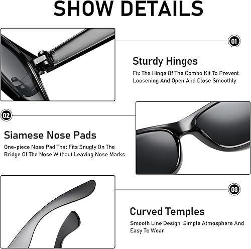 Miniatura 4 de 20 pares de lentes de sol a granel para adultos retro de los años 70 y 90 gafas baratas (20 colores)