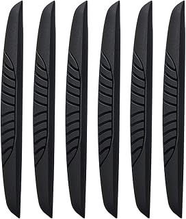 6 protectores de borde de puerta de coche protectores de puerta de coche protectores de borde de puerta de coche para todas las puertas de automóviles y camiones (negro)