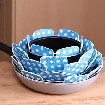 Ubersweet 3Pcs/Lot Pot Pan Protectors Practial Divider Pads to Prevent Scratching Separate and Protect Surfaces Cookware for Home Kitchen: B