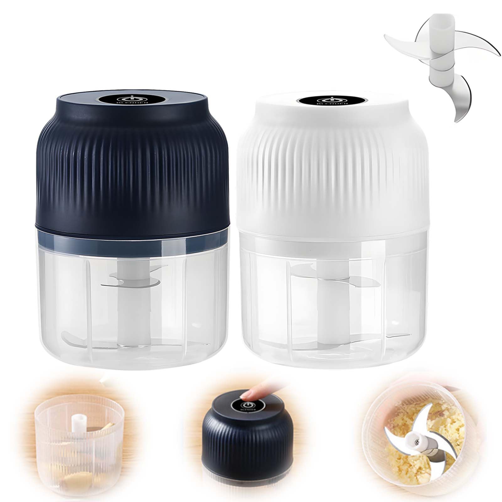 Electric Garlic Chopper - Mini Picadora Eléctrica de Ajo USB Recargable