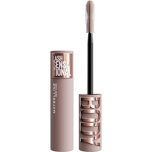 Maybelline Lash Sensational Body Washable Mascara, Volume and Length Formula for 24HR Lash Lift, Smudge and Clump-Resistant, Blackest Black