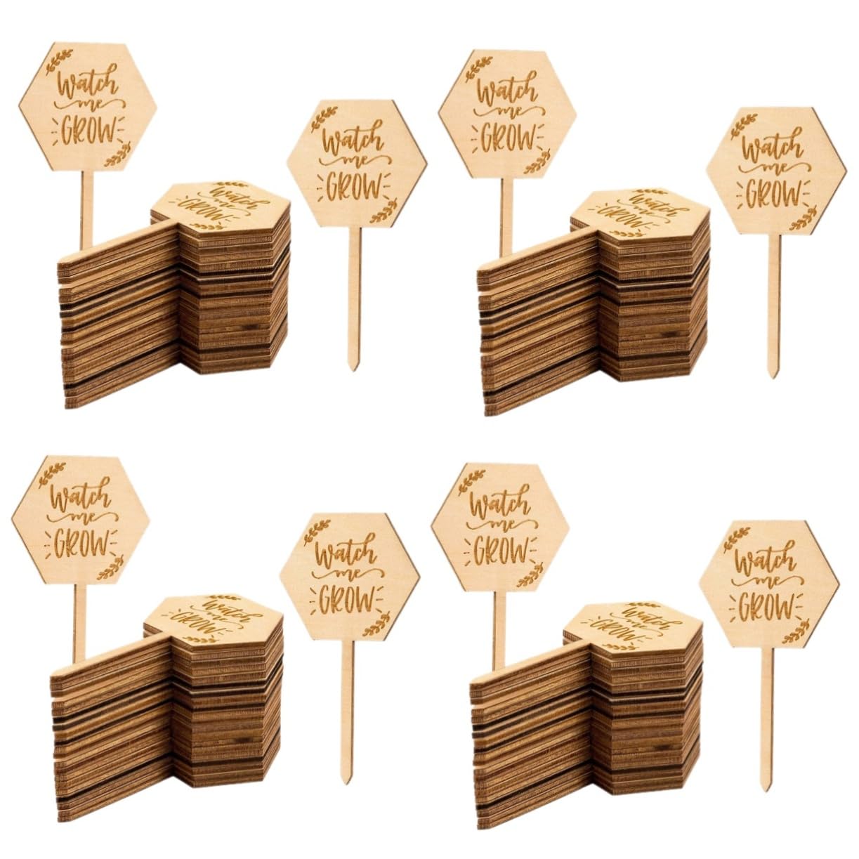 HEMOTON 4 Ensembles Étiquette En Bois Étiquettes De Plantes De Jardin Marqueurs De Plantes De Jardin Ornements D'étiquette De Pelouse Accessoire De Plante 40 Pièces * 4