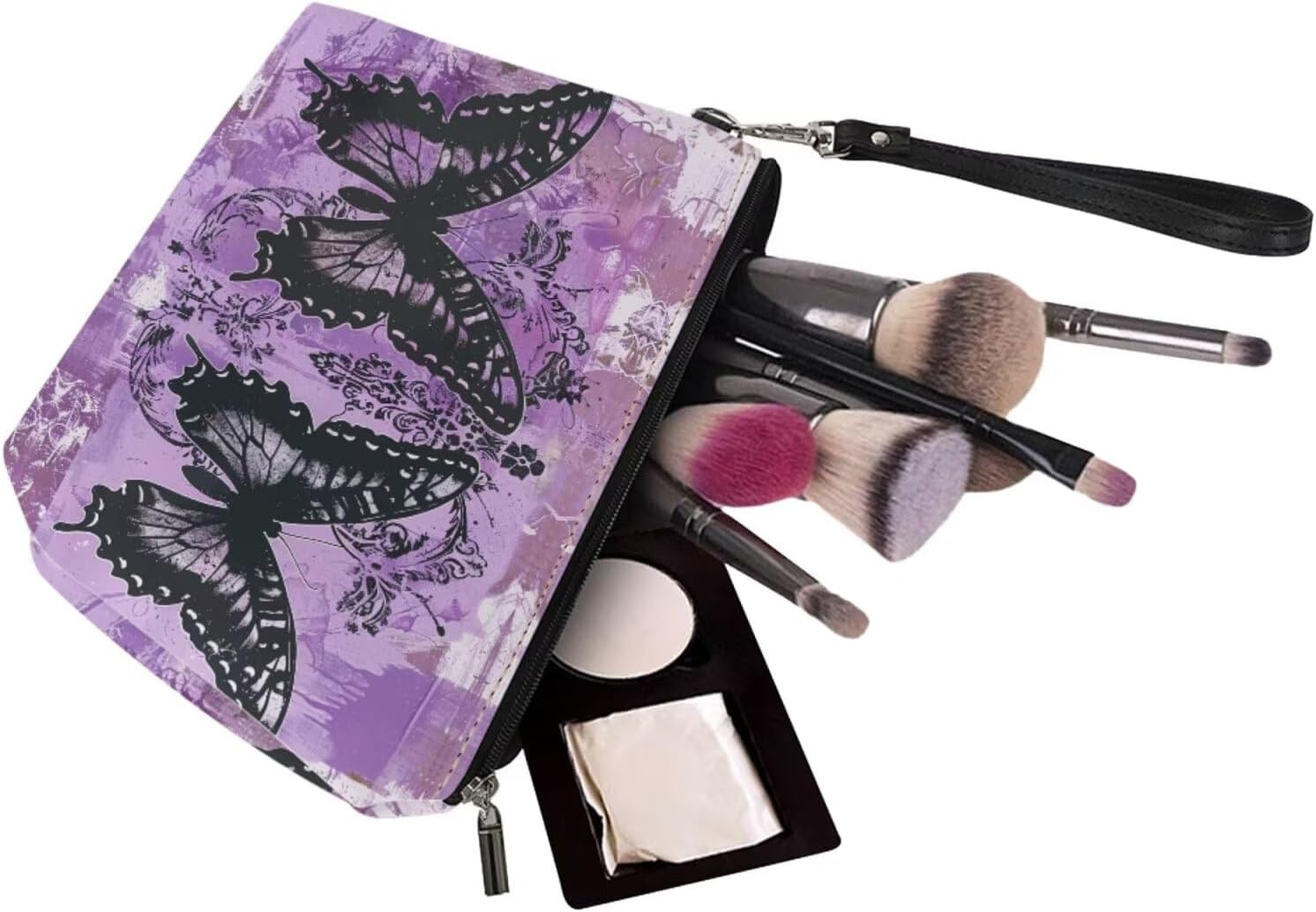 2PCS Handbag and Wallet Set for Women Hobo Bag Satchel Purse Tote Handbag Top Handle Bag with PU Make Up Bag