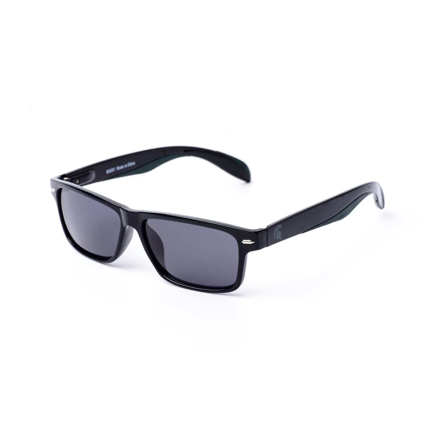 Gafas de sol preppy de los Spartans de Michigan State, negras