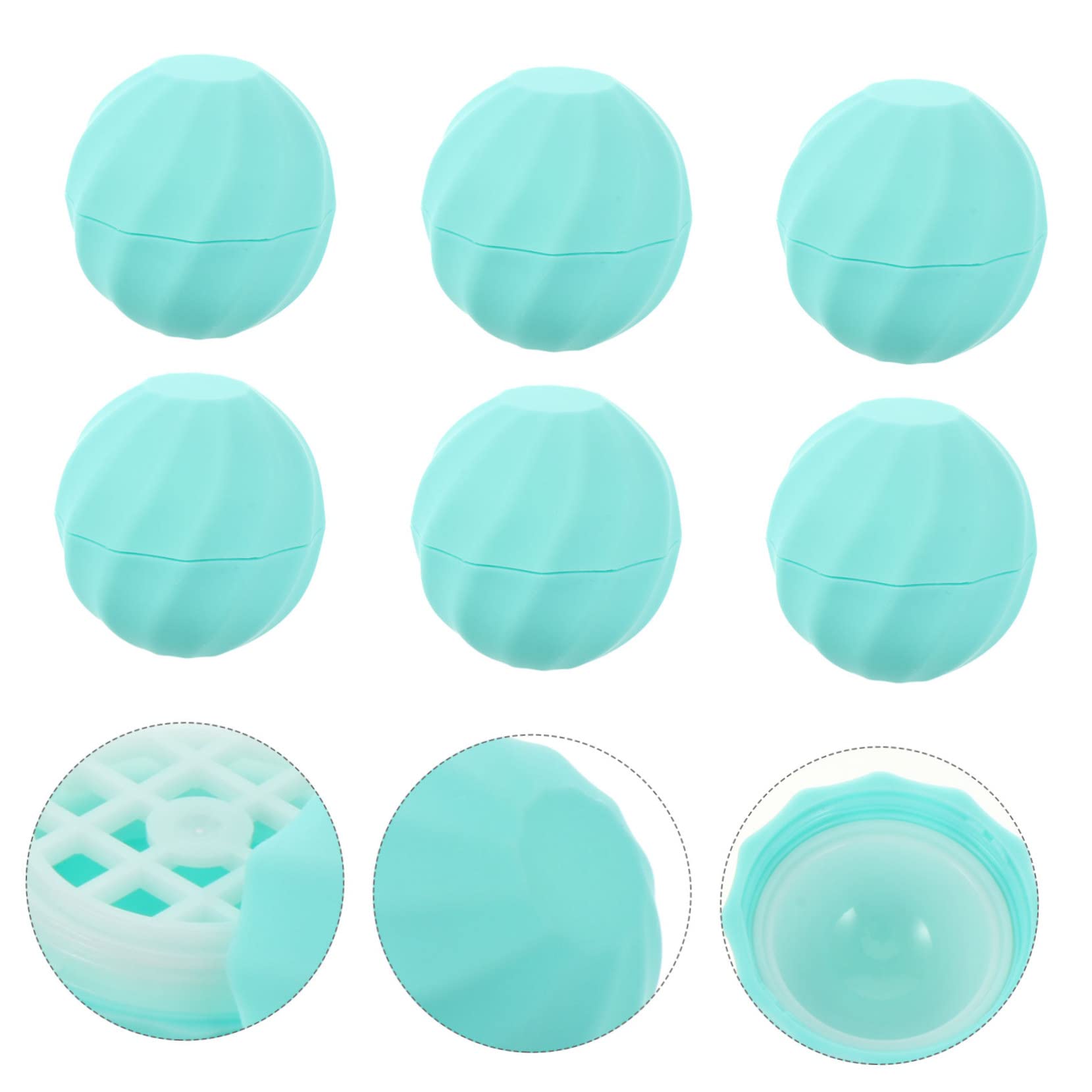30 Stck Nachfüllbare Kugel Lippenbalsam Döschen aus Kunststoff Auslaufsichere Lippenpflege Aufbewahrungsbox Kompakt und Tragbar für Tasche und Handtasche