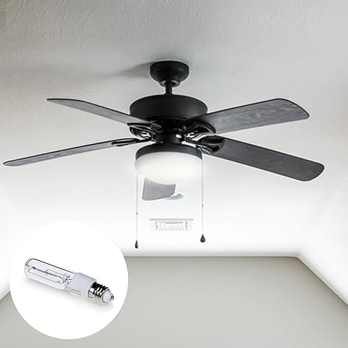 Miniatura 4 de Paquete de 4 bombillas halógenas regulables JDE11 de 120 V 100 W, base de candelabro T4, color blanco cálido para candelabros, ventilador de techo,