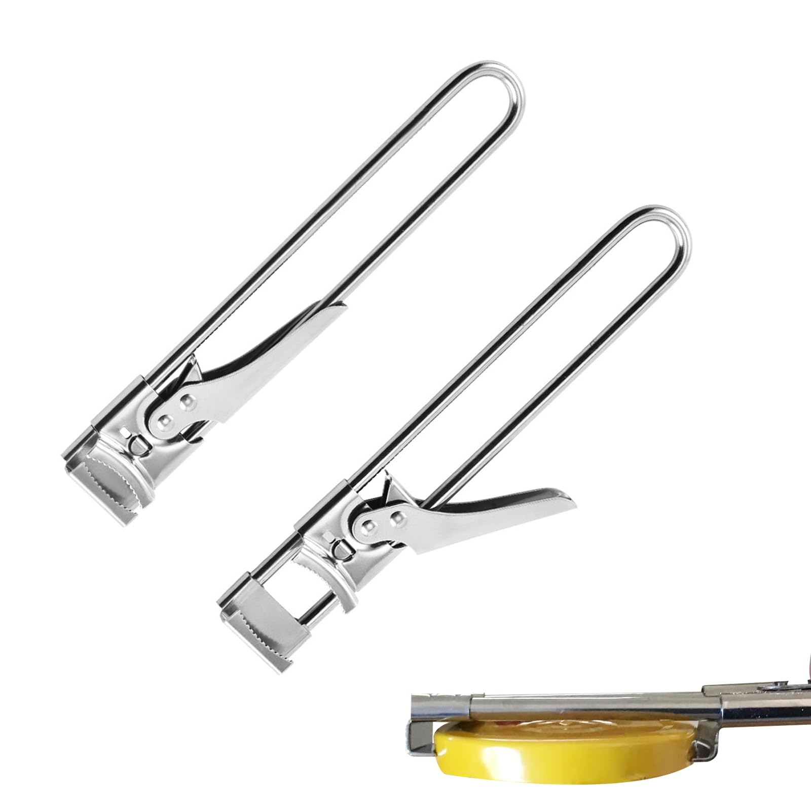 2-Pack Rotating Jar Opener - Adjustable Non-Slip Handheld Can Opener, Bottle Cap Lifter & Jar Lid Remover Tool for Seniors, Weak Hands - Ergonomic Kitchen Gadget for Tight Lids, Pickles, Mason Jars